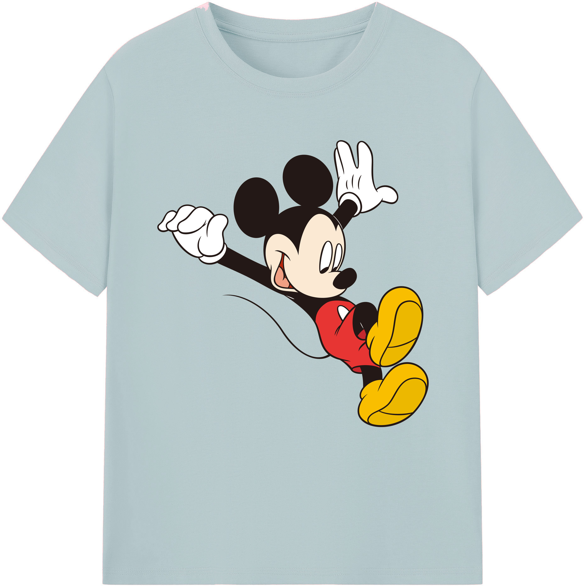 （画像用） ミッキーマウス Mickey Mouse 綿100％半袖Tシャツ（フロントプリント）
